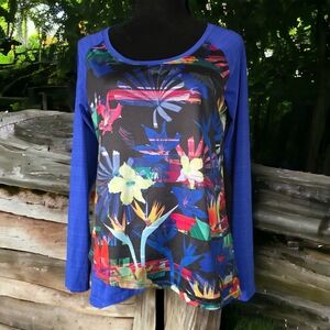 REEL LEGENDS  ( MED ) Performance Rash Guard UPF Tropical Design Fishing Shirt